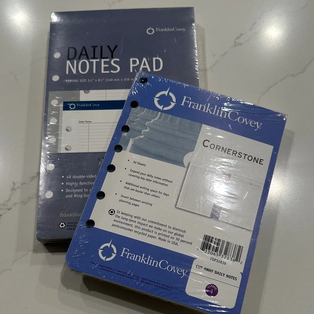 Franklin Covey Cornerstone Daily Notes Pad (Bundle)